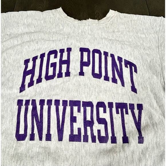 Vtg 90s Champion Reverse Weave Sweatshirt Men's XXL High Point University - Picture 3 of 11